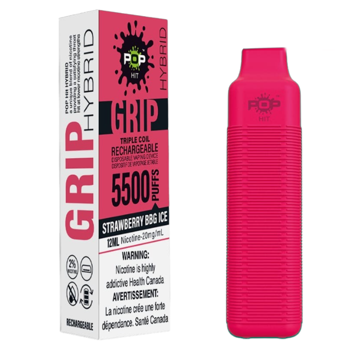 Pop Hybrid Grip 5500 Puff Rechargeable Vape Device Box of 10