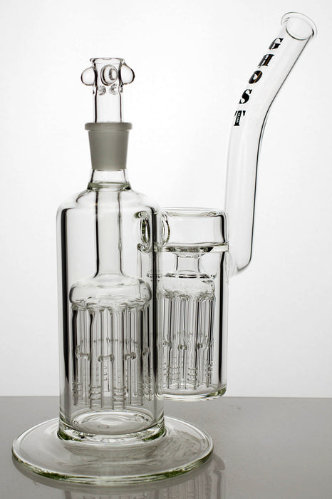 11" Double Chamber tree arms bubbler-Clear - One Wholesale