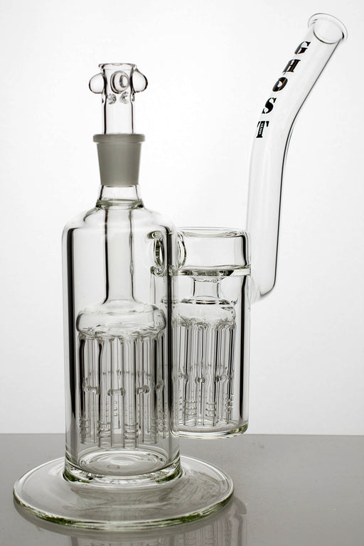 11" Double Chamber tree arms bubbler Glass Bong ONE Clear