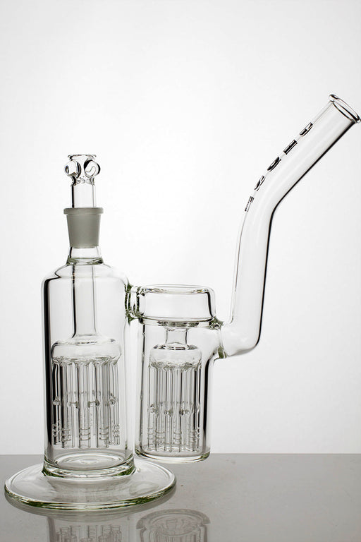 11" Double Chamber tree arms bubbler Glass Bong ONE