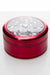 Aluminium 3 parts grinder with acrylic window-Red - One Wholesale