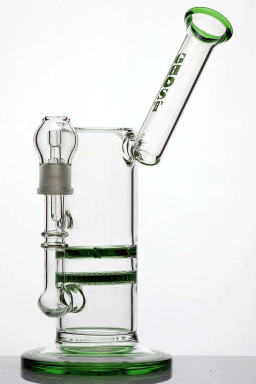 12" ghost 2-in-1 cyclone flat diffused oil rig Glass Rig ONE Green