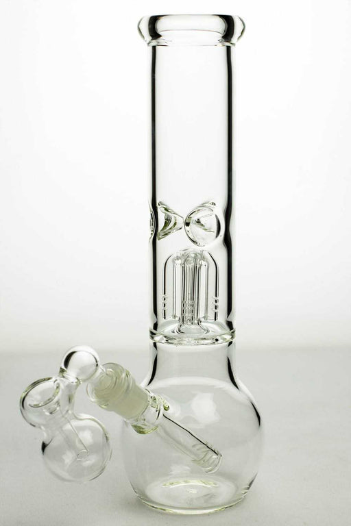 11" glass round base water bong with 4 arms percolator Glass Bong ONE