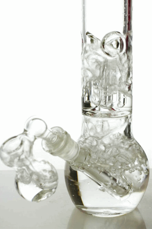 11" glass round base water bong with 4 arms percolator Glass Bong ONE