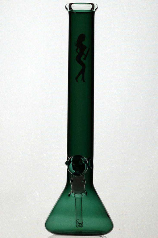 18" volcano colored glass classic beaker bong-Teal - One Wholesale