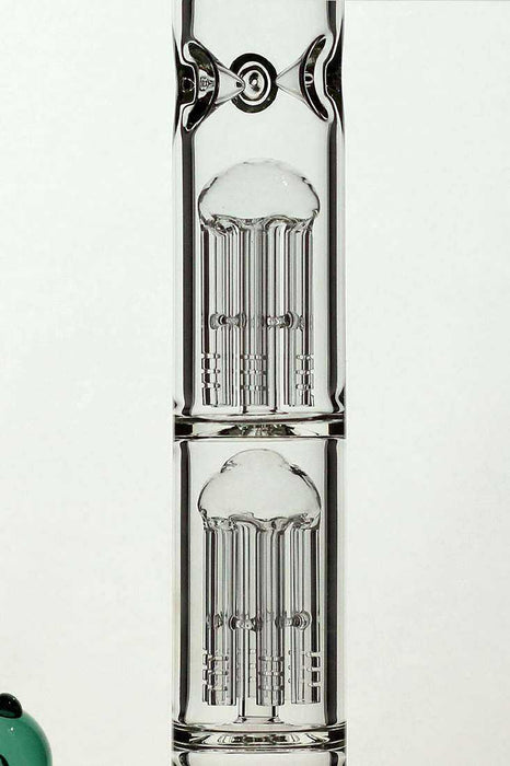 21" volcano double 6 arms glass water bong- - One Wholesale