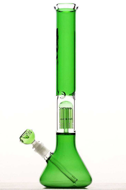 18" volcano single 6 arms colored glass bong- - One Wholesale