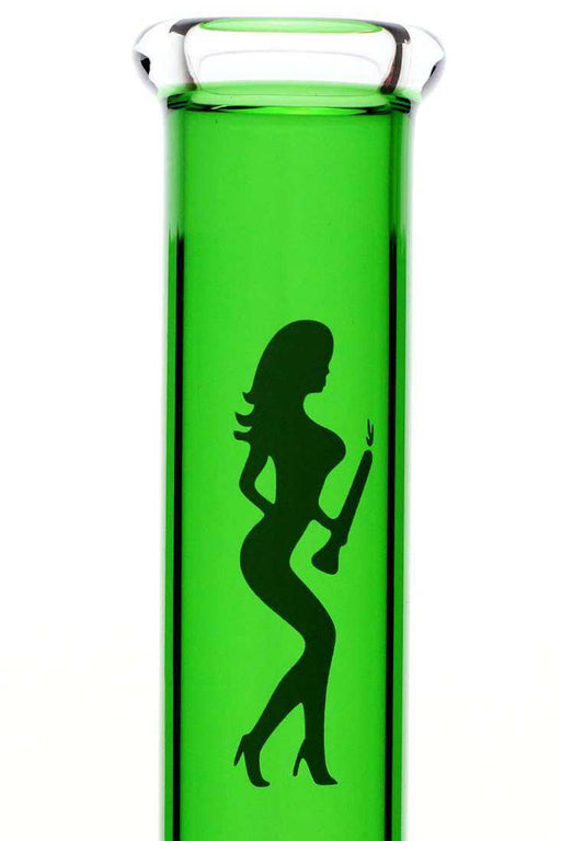 18" volcano single 6 arms colored glass bong- - One Wholesale