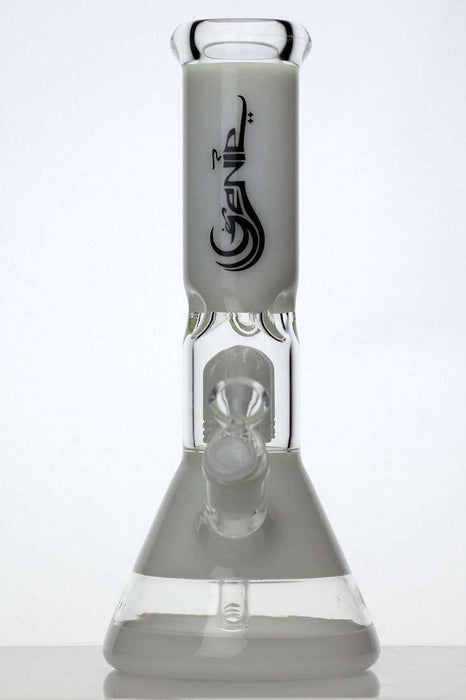 12" genie glass beaker bong with 4 arms percolator-White - One Wholesale