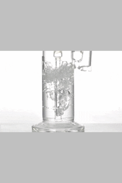 12" Ice glass beanpole stem bubbler- - One Wholesale