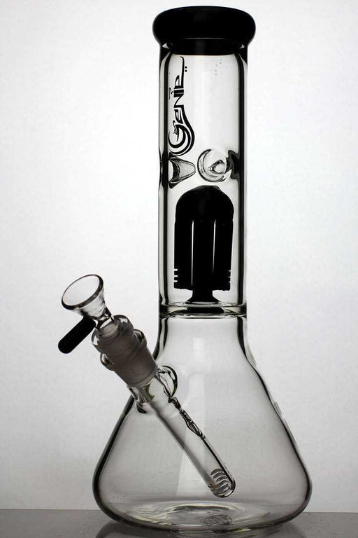 12" genie glass 6-arm beaker water bong Glass Bong ONE Black