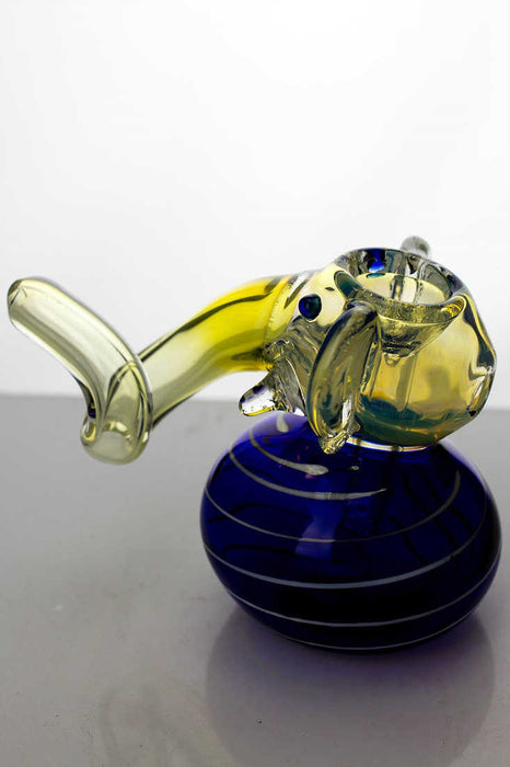 Sitting elephant glass hand pipe- - One Wholesale