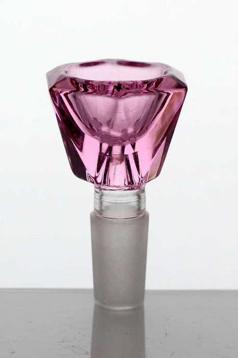 Crystal shape Glass bowl-Pink - One Wholesale