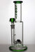 14 inches ghost glass mini shower head diffused water bong-Green - One Wholesale