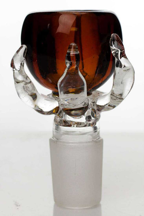 Talon shape glass bowl-Amber - One Wholesale