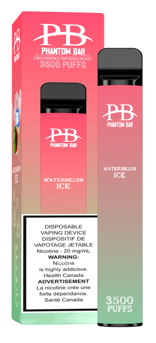 Phantom Bar's 3500 Puff Disposable BOX OF 10 Disposable Vape RK Consulting Inc Watermelon Ice
