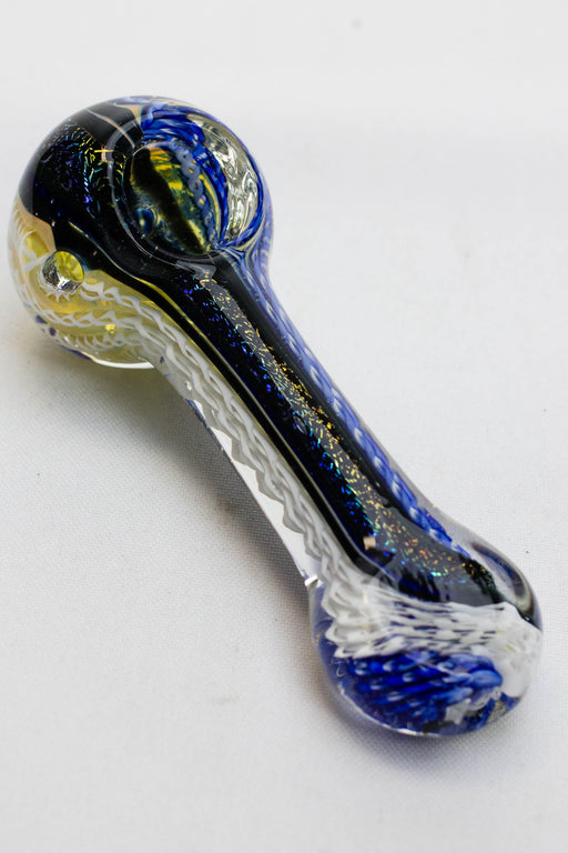 Heavy dichronic ISP385 Glass Spoon Pipe Glass Pipe ONE