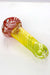 Rasta color Soft Glass Hand Pipe- - One Wholesale