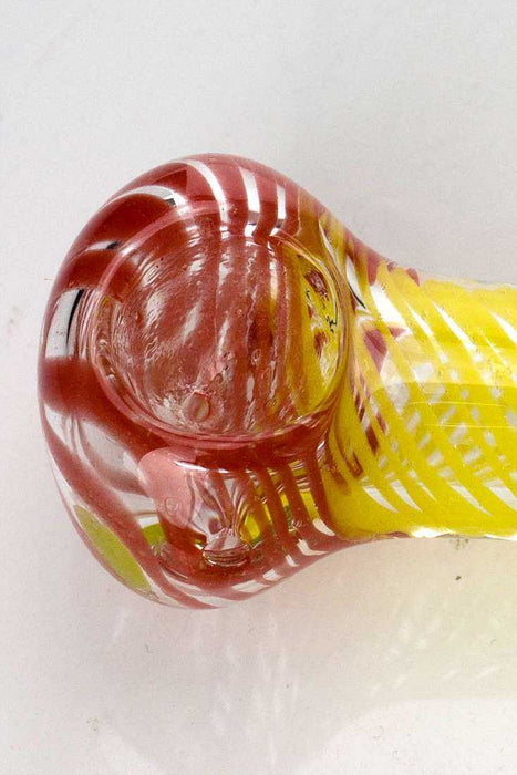 Rasta color Soft Glass Hand Pipe- - One Wholesale