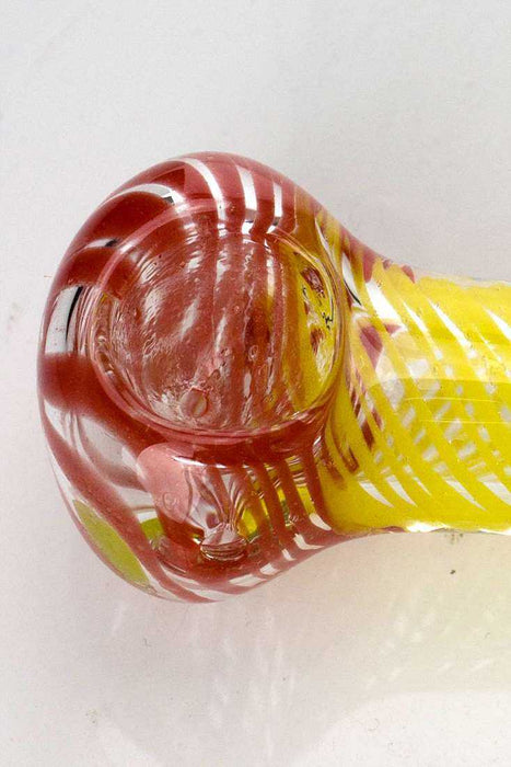 Rasta color Soft Glass Hand Pipe- - One Wholesale
