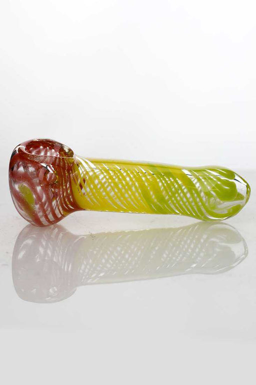 Rasta color Soft Glass Hand Pipe Glass Pipe ONE