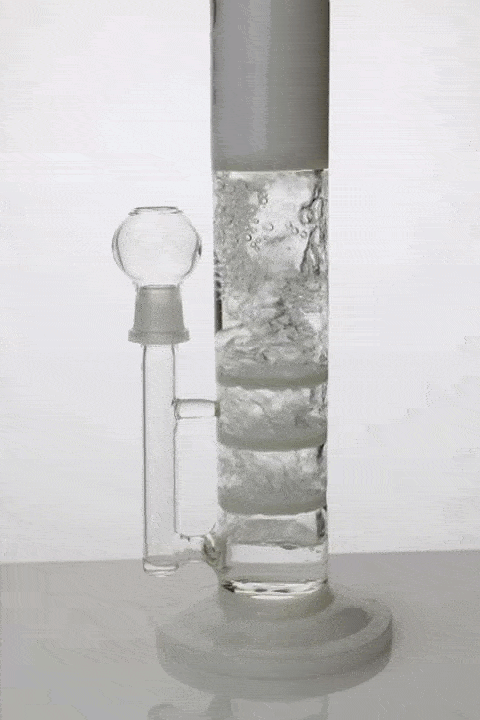 13" ghost 2-in-1 triple flat diffused bubbler Glass Rig ONE