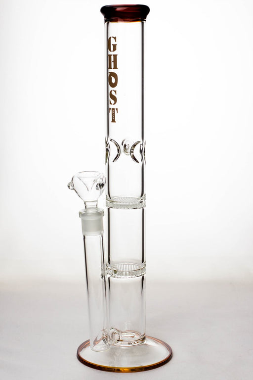 17" GHOST dual honeycomb diffused glass bongs Glass Bong ONE Amber-2014