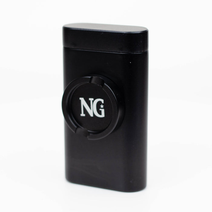 NG - Metal Dugout with Grinder [JC8042] Dugout High-End Brands Glass Black