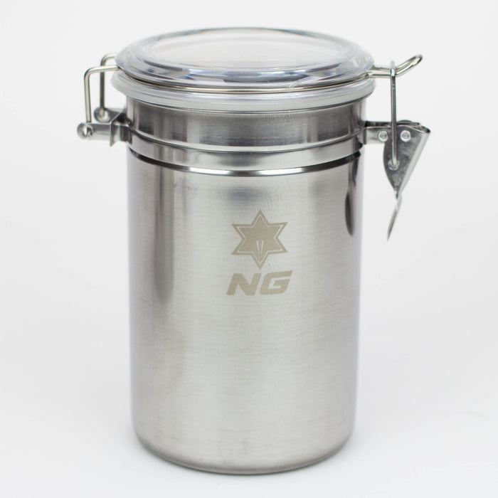 NG - Stainless Metal Canister Stash Box High-End Brands Glass Tall(6x4)