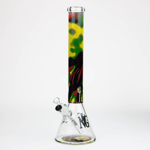 NG-18 inch 7mm Rasta Legend Beaker [YN1099] Bongs High-End Brands Glass