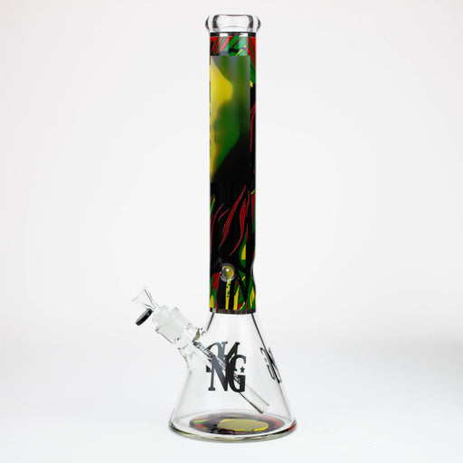 NG-18 inch 7mm Rasta Legend Beaker [YN1099] Bongs High-End Brands Glass