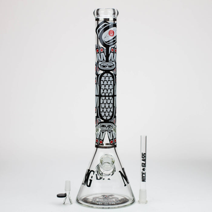 NG-18 inch 7mm Aboriginal Totem Beaker [YN1098] Glass Bong High-End Brands Glass