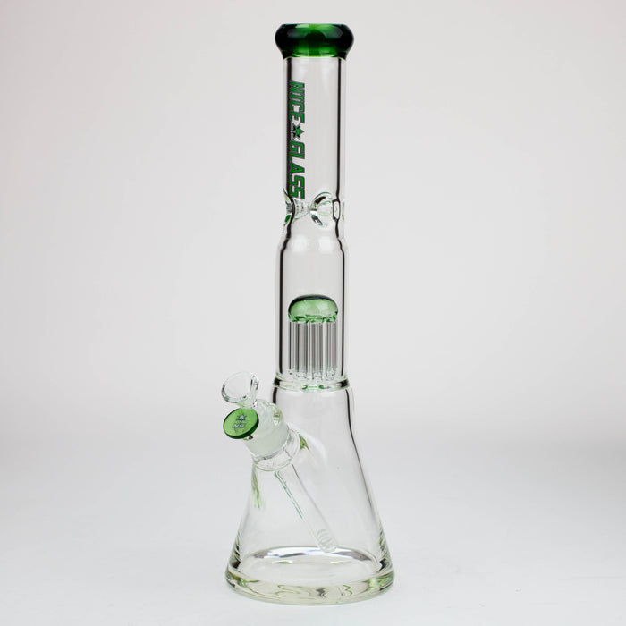 NG-16 inch 8-Arm Tree Perc Bell Beaker [S382] Glass Bong High-End Brands Glass Green