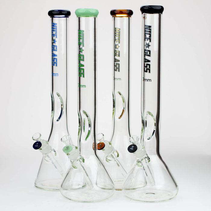 NG-18 inch Tall Flat Mouth Elbow Beaker [S303A] Glass Bong High-End Brands Glass