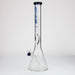 NG-18 inch Tall Flat Mouth Elbow Beaker [S303A] Glass Bong High-End Brands Glass Blue