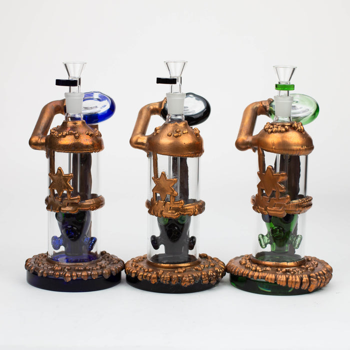NG-9 inch Copper Plated Gas Mask Bubbler [N8034] Glass Bong High-End Brands Glass