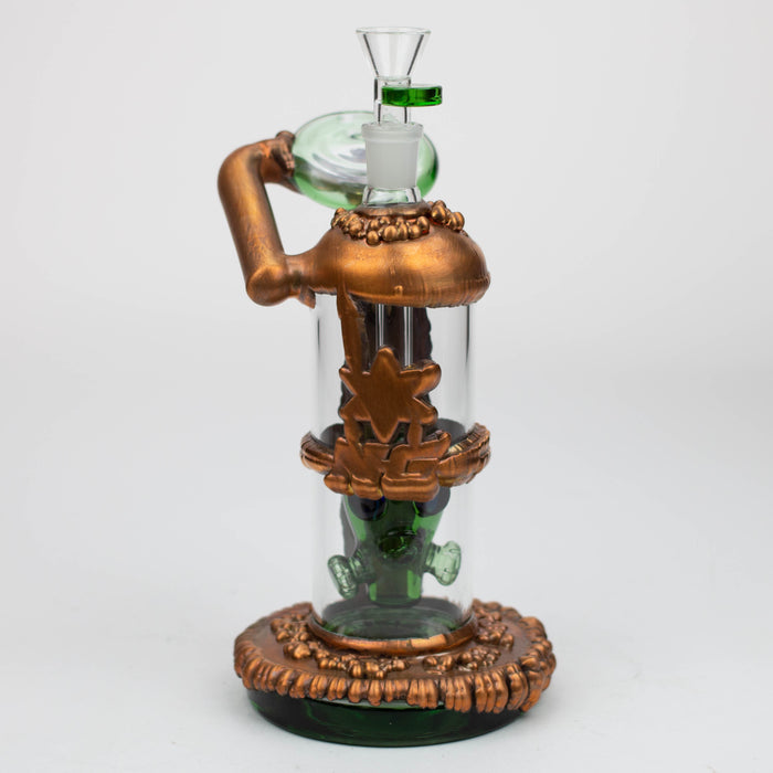 NG-9 inch Copper Plated Gas Mask Bubbler [N8034] Glass Bong High-End Brands Glass
