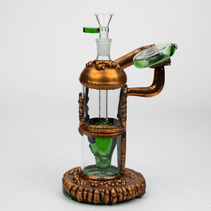 NG-9 inch Copper Plated Gas Mask Bubbler [N8034] Glass Bong High-End Brands Glass