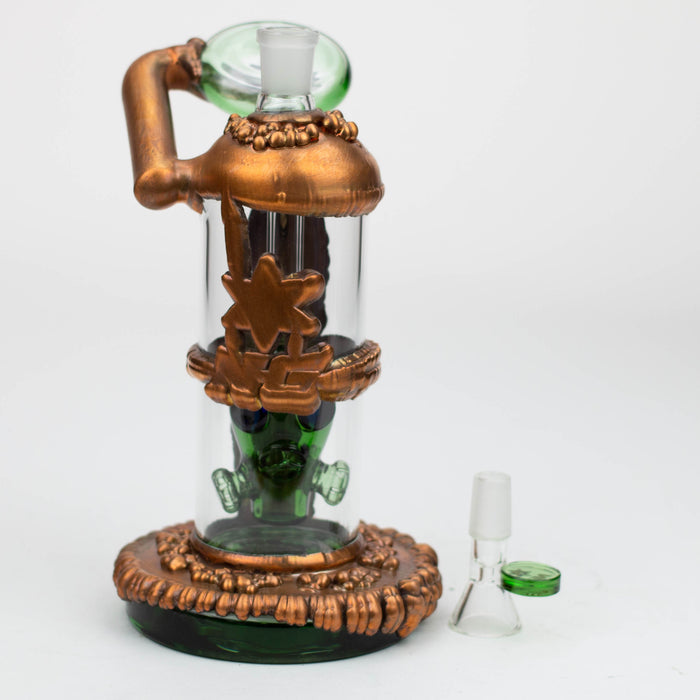 NG-9 inch Copper Plated Gas Mask Bubbler [N8034] Glass Bong High-End Brands Glass