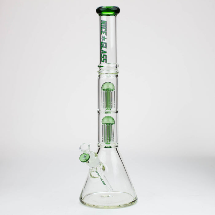 NG-19 inch Double 6-Arm Tree Beaker [S381] Glass Bong High-End Brands Glass Green