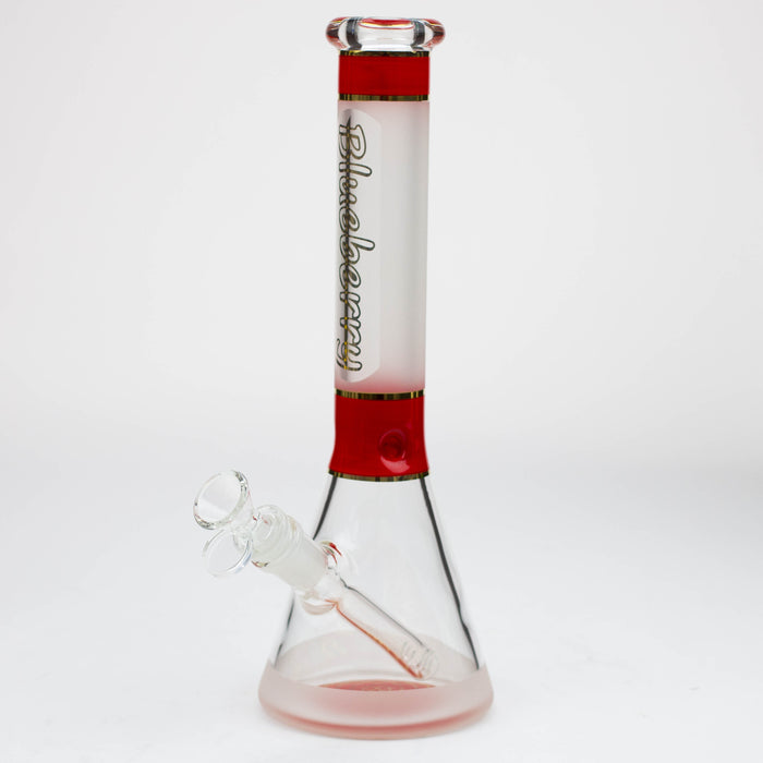 Blueberry-12 inch Mandala Base Sandblasted Beaker [ST014] Glass Bong High-End Brands Glass Red