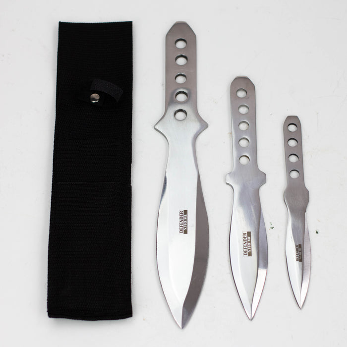 3pc Throwing Stainless steel Knife Set with Sheath [456-S] Throwing Knife Canadian Distributor