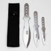 3pc Throwing Stainless steel Knife Set with Sheath [456-S] Throwing Knife Canadian Distributor