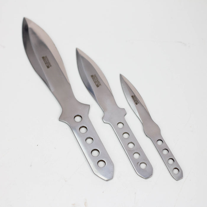 3pc Throwing Stainless steel Knife Set with Sheath [456-S] Throwing Knife Canadian Distributor