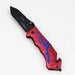 8" Hunt Down Red Handle - Knife With Belt Clip [9532] Folding Knife Canadian Distributor