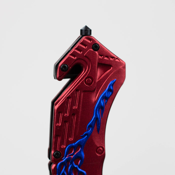 8" Hunt Down Red Handle - Knife With Belt Clip [9532] Folding Knife Canadian Distributor