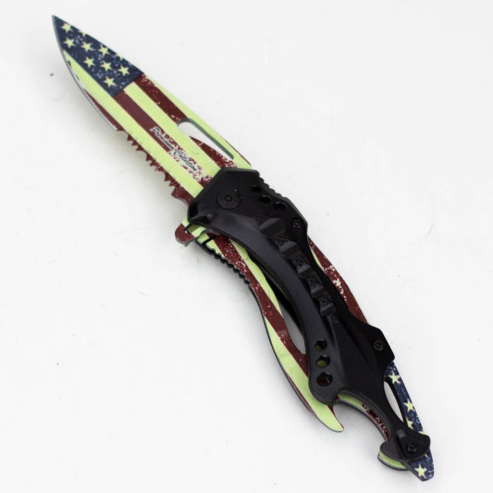 8" " USA Flag  Handle - Folding Knife [13733]