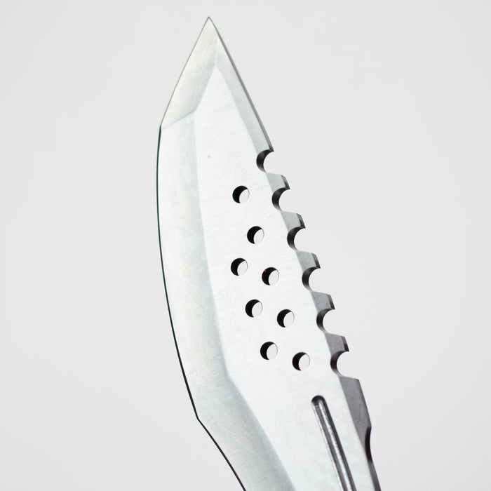 18.5" Full Tang Tactical Kukri W/leather Sheath [T22027] Sword · Machete · Axe Canadian Distributor