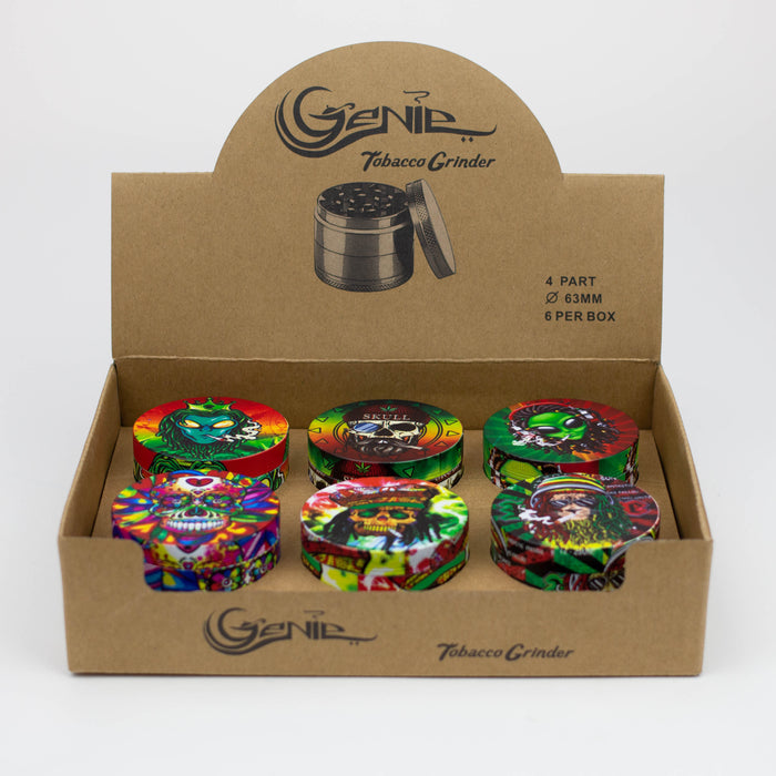 GENIE 4 parts 63 mm Alien metal grinder Box of 6 [SSP007] Display Pack ONE