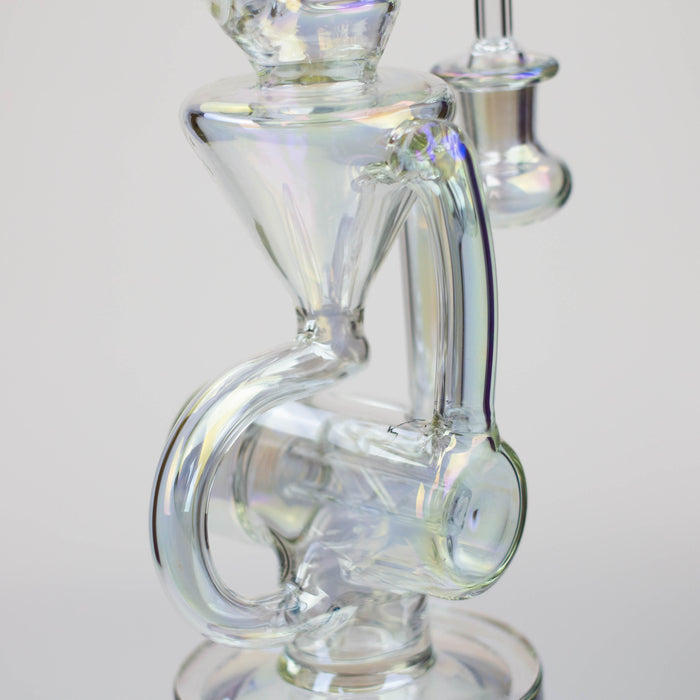 8" 2-in-1 electroplated glass recycler rig